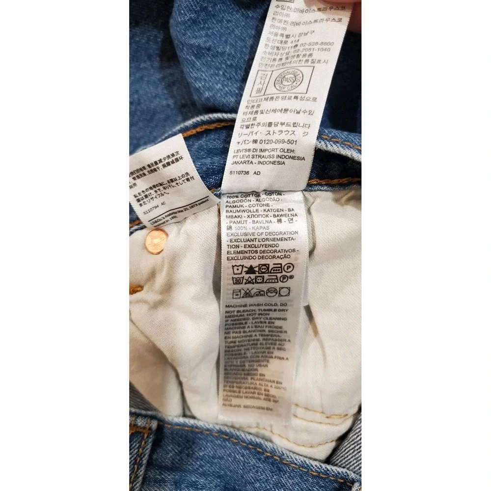 Levis 501 Straight Leg Button Fly Mens Jeans -‎ 38x34 , Blue, 100% Cotton